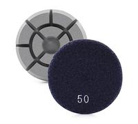 HOMESOM 3 dischi abrasivi diamantati da 7,6 cm, per uso a secco e bagnato, per pavimenti in marmo e granito (grana 50)