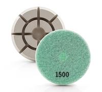 HOMESOM 3 dischi abrasivi diamantati da 7,6 cm, per uso a secco e bagnato, per pavimenti in marmo e granito (grana 1500)