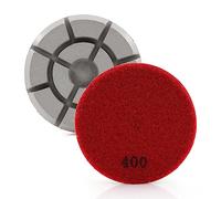 HOMESOM 3 dischi abrasivi diamantati da 7,6 cm, per uso a secco e bagnato, per pavimenti in marmo e granito (grana 400)