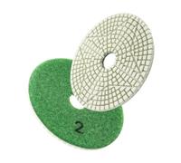 HOMESOM 4 Pollici 3 Passo Lucidatura Pad Set Wet Dry 3 Passo Diamante Lucidatura Pad per Granito Quarzo Marmo Calcestruzzo 3pcs (Passo 2)
