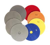 HOMESOM 5 pollici 4 pezzi elettroplaccato diamante lucidatura pad per pietra ceramica metalli granito marmo rettifica per levigatrice smerigliatrice (grana 60 120 200 400)