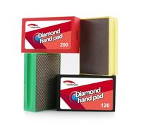 HOMESOM Galvanizzato Diamante Lucidatura a Mano Tamponi Grana Vetro Rettifica Pad Pietra Marmo Ceramica Mano fai da te Strumento 4pcs