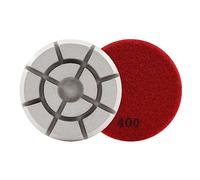 HOMESOM Tampone per lucidatura per pavimenti da 4 pollici 3 pezzi secco bagnato uso pavimento pietra disco abrasivo marmo granito pavimento rinnovare rettifica tamponi grana 400
