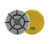 HOMESOM Tampone per lucidatura per pavimenti da 4 pollici 3 pezzi secco bagnato uso pavimento pietra disco abrasivo marmo granito pavimento rinnovare rettifica tamponi grana 100