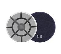 HOMESOM Tampone per lucidatura per pavimenti da 4 pollici 3 pezzi secco bagnato uso pavimento pietra disco abrasivo marmo granito pavimento rinnovare rettifica tamponi grana 50