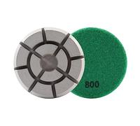 HOMESOM Tampone per lucidatura per pavimenti da 4 pollici 3 pezzi secco bagnato uso pavimento pietra disco abrasivo marmo granito pavimento rinnovare rettifica tamponi grana 800