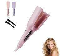 Homessencials Hair Styling Tool with Negative Ionic Technology, 3D Curling Iron for Quickly Creating Smooth Waves, 4 Gears Double-Sided Heating Lasting in 24 Hrs for Travel & Home (1Pcs*Pink)