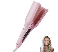 Homessencials Hair Styling Tool With Negative Ionic Technology, French Curl, Create Frizz-Free French Curls Effortlessly, 4 Gears Double-Sided Heating Lasting In 24 Hrs For Women (Pink)