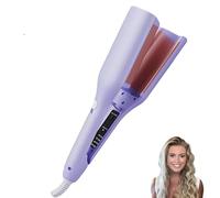 Homessencials Hair Styling Tool With Negative Ionic Technology, French Curl, Create Frizz-Free French Curls Effortlessly, 4 Gears Double-Sided Heating Lasting In 24 Hrs For Women (Purple)