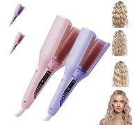 Homessencials Hair Styling Tool with Negative Ionic Technology, French Curls Iron, 32mm Curling, Quickly Creating Smooth Waves, 4 Gears Double-Sided Heating, for Travels And Home (Mix)