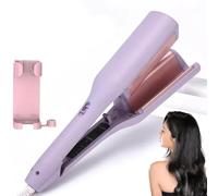 Homessencials Hair Styling Tool with Negative Ionic Technology, French Curls Iron, 4 Gears Double-Sided Heating, Quickly Creating Smooth Waves for Travel & Home (Purple)