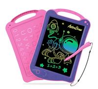 HOMESTEC AstroDraw -Tavoletta Grafica Bambini con Design Tema Spaziale Giochi 2 3 4 5 6 Anni, Giocattoli con Manico, Educativo LCD Lavagna Regalo Bimba (Rosa)