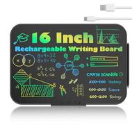 HOMESTEC Doodle Board 16 pollici full-screen per 2-6 anni ricaricabile, tablet LCD scrittura, pad da disegno colorato, giocattolo di apprendimento viaggio