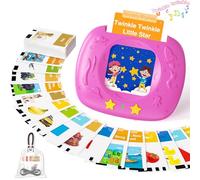 HOMESTEC Giocattoli Di Apprendimento Della Parola Per Piccoli, Carte Flash Realistiche Migliorate, Parole Visive Con Suoni, Accento Francese, Educativo Montessori Per Bambini In Età Prescolare (Rosa