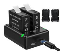 Homesuit Insta 360 Ace/Pro Batteria Sostitutiva da 2 Pacchi da 1800mAh e Caricat