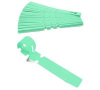 HomeTools.eu® 100 nastri per etichette per piante, alberi, arbusti, in plastica, 21 x 2 cm, resistenti alle intemperie, con passante per il fissaggio, colore: verde