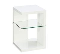 HomeTrends4You - Tavolino Domingo, Bianco lucido, 40x40x60cm