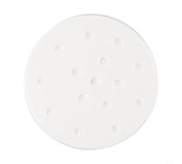 HomeVortex 100 fodere rotonde perforate in carta per vapore, antiaderente, per friggitrice ad aria e cestelli da cucina, colore bianco, 15,2 cm