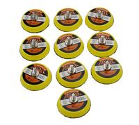 HomeVortex 10Pcs Lucido Piastra di Supporto Set M6 Filettatura 50Mm Diametro Per Levigatrici Ad Aria Smerigliatrici Angolari Lucidatrici Metallo PU Pad Per La Lavorazione Del Legno Vernice Metallo
