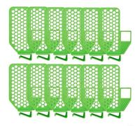 HomeVortex 12 divisori per frigorifero, organizer da cucina, per piatti a scatto e conservazione degli alimenti, divisori riutilizzabili per frigorifero per organizzare cassetti e armadi (verde)