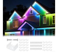 HomeVortex 150 clip di montaggio impermeabili per strisce LED, 10-12 mm, in plastica bianca, con viti, per parete, soffitto, sotto il bancone, casa e ufficio (12 mm)