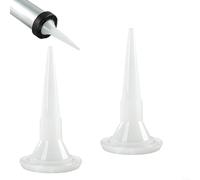 HomeVortex 2 beccucci in plastica per sigillatura, per applicazione di colla strutturale, beccuccio bianco per colla per vetro e sigillante morbido, set di strumenti per la costruzione della casa (2