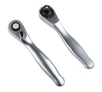 HomeVortex 2 pezzi per chiave a cricchetto mini, cacciavite a cricchetto a 72 denti con attacco da 1/4", manico in lega di alluminio per spazi ristretti, fai da te e riparazioni professionali