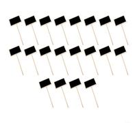 HomeVortex 20 etichette per mini lavagne in legno per piante, riutilizzabili, con paletti da 16,8 cm, per erbe e fiori, scrivere e cancellare targhette da giardinaggio, per casa e ufficio
