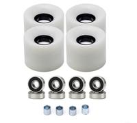 HomeVortex 4 ruote per skateboard 78A, 60 x 45 mm, longboard per ruote cruiser, con distanziatori cuscinetti ABEC-9, per sport di strada (bianco)