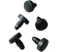 HomeVortex 5 protezioni per la stecca da biliardo in plastica per Peradon Master, resistenti alla polvere e ai graffi, denti rotondi o a cuspide, nero, 19,2 mm (denti rotondi)