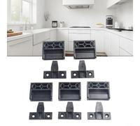 HomeVortex 5 staffe di collegamento per pannelli di mobili, clip a innesto in ABS nero, fibbia a colonna romana per pareti divisorie e pannelli di armadi, a sgancio rapido, vestibilità sicura (5 pezzi