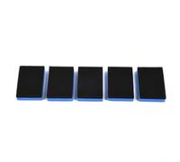HomeVortex 5 tamponi applicatori in spugna per rivestimento in ceramica per lucidatura a cera, blu ad alta densità e neri morbidi per blocchi rettangolari in EVA, 7,5 x 5 x 1,5 cm, strumenti per
