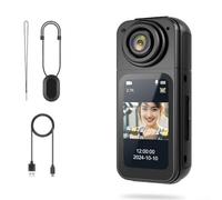 HomeVortex Action camera 4K con display IPS da 1,44", 2,7K a 15 fps per mini pollice, telecamera da corpo indossabile POV con supporto per vlogging, viaggi, passeggiate con animali domestici, supporta