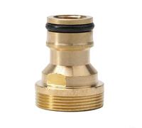 HomeVortex Adattatore per rubinetto in ottone da 1/2 pollici, raccordo a connessione rapida, per tubo da giardino e lavatrice, compatibile, con rubinetti per lavabo, filettatura interna esterna 2,3 cm