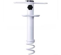 HomeVortex Ancora per ombrellone da spiaggia, 3 spirali in ferro, 3 cm | Palo in ferro resistente per sabbia, sporco ed erba, resistente al vento fino a 50 mph, vite a 3 spirali