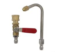 HomeVortex Barra spray per la pulizia del condizionatore d'aria con interruttore della valvola, bacchetta in ottone e acciaio inossidabile 3500 psi, ugello a ventola a 25°, connessione rapida da 1/4