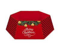 HomeVortex Base in metallo per albero di Natale, decorazione per la casa e le vacanze, in tessuto non tessuto, con motivo fiocco di neve, 60 x 80 x 25 cm, per decorazioni interne (02)