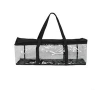 HomeVortex Borsa a tracolla in PVC trasparente, grande capacità, impermeabile, organizer per attrezzi, per eventi in stadio, attività all'aperto, cantiere (38 x 15 x 21 cm)