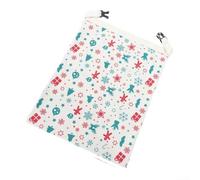 HomeVortex Borsa per pane in cera d'api, riutilizzabile, in lino e cotone, con L, per cerniera e manico, per pasta madre, pagnotta, 43 x 33 cm (D)