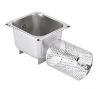 HomeVortex Burriera in acciaio inox, rullo antiruggine 304 per spalmare anche pane, picnic e barbecue, argento, 20 cm (supporto rack)