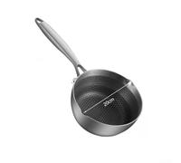 HomeVortex Casseruola non rivestita, 18 cm, per tutti i fornelli (20 cm) | Base multistrato composita, riscaldamento rapido, cottura uniforme, adatta a induzione elettrica a gas, diametro 20 cm