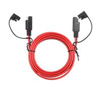 HomeVortex Cavo di prolunga SAE 14 AWG da 2 m, cavo di alimentazione solare a doppia testa, con cappuccio protettivo, per illuminazione di laghetti, giochi d'acqua e applicazioni in giardino, rosso