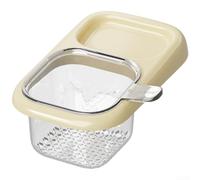 HomeVortex Cestino scolapiatti per lavello da cucina, filtro a rete a ventosa, per separare gli avanzi di cibo e foglie di tè, organizer portatile compatto, 8 x 8 x 8,5 cm, bianco crema (beige)