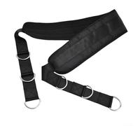 HomeVortex Cintura per canottaggio per palestra domestica, leg press e allenamento di resistenza, cinturino regolabile in poliestere con fibbia rapida, 128 x 10 cm, accessorio fitness nero per sistemi