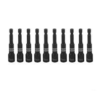 HomeVortex Confezione da 10 adattatori per dadi esagonali da 8 mm, lunghezza 65 mm con gambo da 1/4", impugnatura magnetica per trapano elettrico e cacciavite, struttura in acciaio per la casa