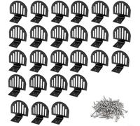 HomeVortex Confezione da 25 paraneve per tetti metallici con guarnizioni e viti, struttura in metallo antiruggine resistente per prevenire l'accumulo di neve e la sicurezza del tetto invernale