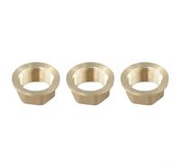 HomeVortex Confezione da 3 dadi in ottone, miscelatore monoblocco da 32 mm, per lavello della cucina, finitura dorata