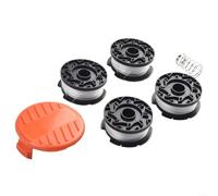HomeVortex Confezione da 4 bobine per decespugliatore, con cappuccio e molla, filo da 9,1 m 0,2 cm per Black and Decker GH400 GH500 GH600 GH900 ST6600 ST7000 CST1000 MTC220 NST2018