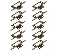 HomeVortex Confezione di cerniere per porte a filo con finitura in ottone anticato resistente, in acciaio laminato a freddo, per armadietti, cassetti, mobili, armadi, porte interne, grado 10 2 180