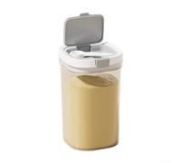 HomeVortex Contenitori trasparenti per alimenti, ermetici, con coperchio e cucchiaio, impilabili, per cereali, pasta, riso, prodotti secchi, misura media, 12 x 15 cm